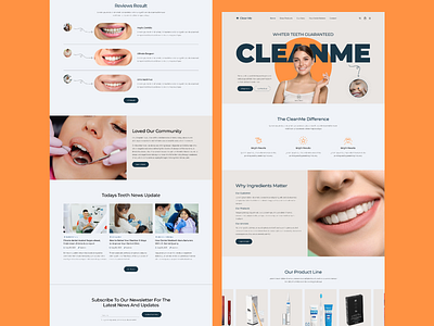 Dentist Clinic Web UI Template cosmetic dentistry dental dental care dental clinic dentistry denture doctor health home page hospital implants landing page orthodontics root canal teeth tooth treatment ui design web design website