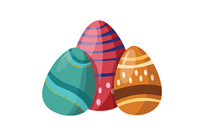 Pretty Colorful Easter Egg adobe illustrator colorful cute decor easter egg eggs festive graphic design illustration vector