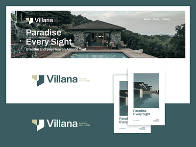 Villana - Resort and Hotel branding design designlogo graphic design hotel icon logo logotype monogram resort symbol v vector villa visual visualidentity vlogo