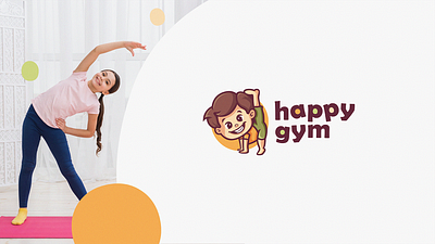 Happy Gym - Logo Design brand branding design graphic design illustration logo logodesign mascot vector