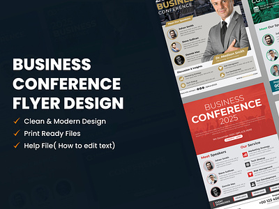 Business Conference Flyer Design 2024 flyer addition banner brochure business conference conference flyer corporate editable event flyer flyer design flyer template leaflet magazine marketing meeting poster print print item