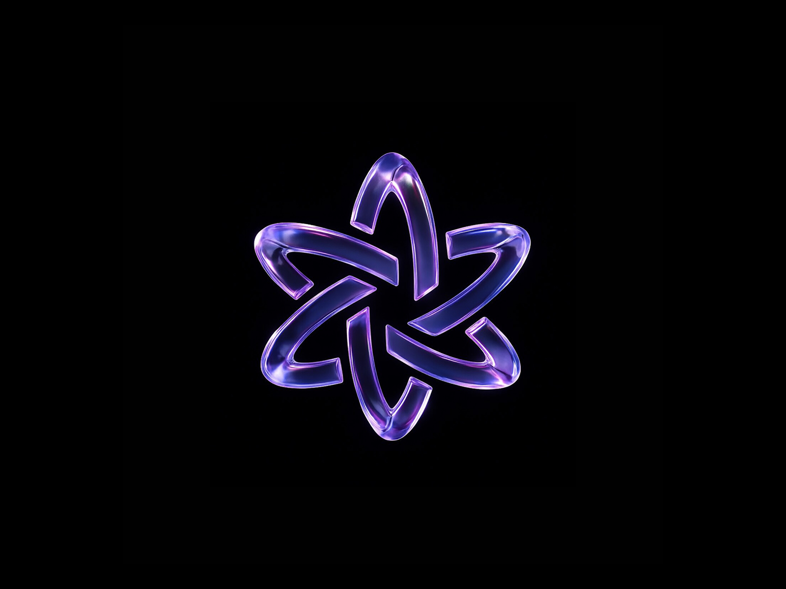Atom logomark 3d atom black brand identity branding business chemistry dark icon light logo logodesign logomark logotype mark minimal presentation purple simple symbol