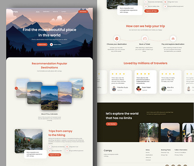 Travelers Booking Landing Page design designer graphic design landing page travelers ui ui ux uiux user experience user interface