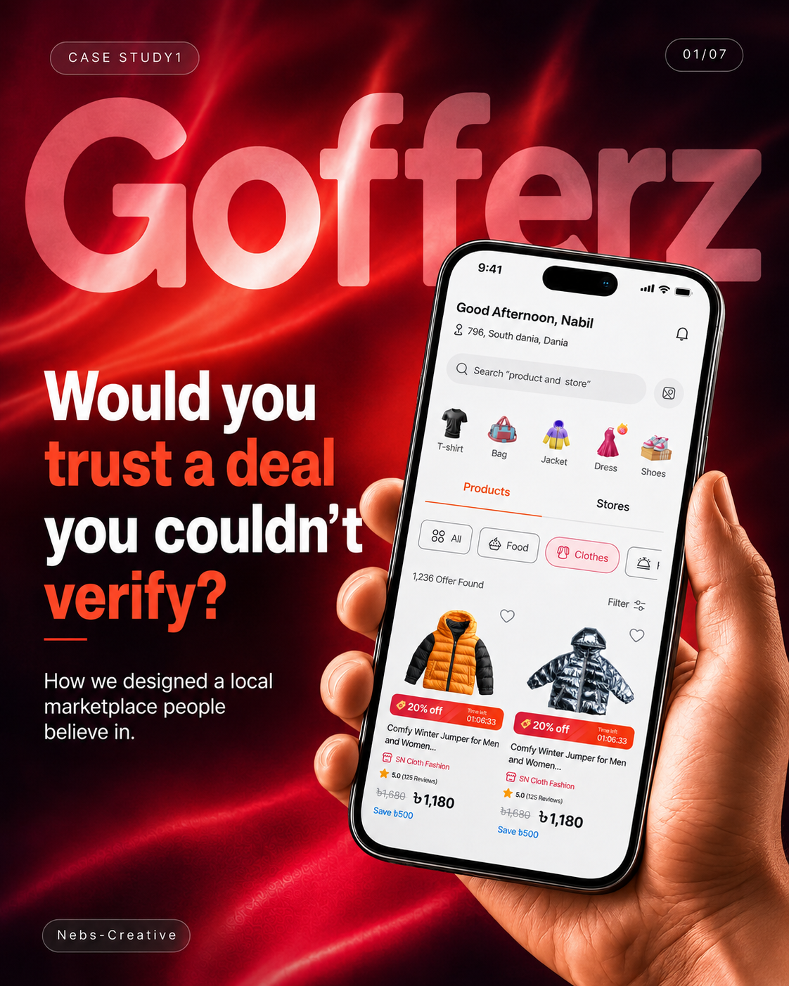 Gofferz — UX/UI Design for a Local Deals Marketplace app design deals app discount app ecommerce app interaction design interface design local marketplace marketplace app mobile app mobile app design mobile ui product design product design case study shopping app ui design ui ux user experience ux case study ux design visual design