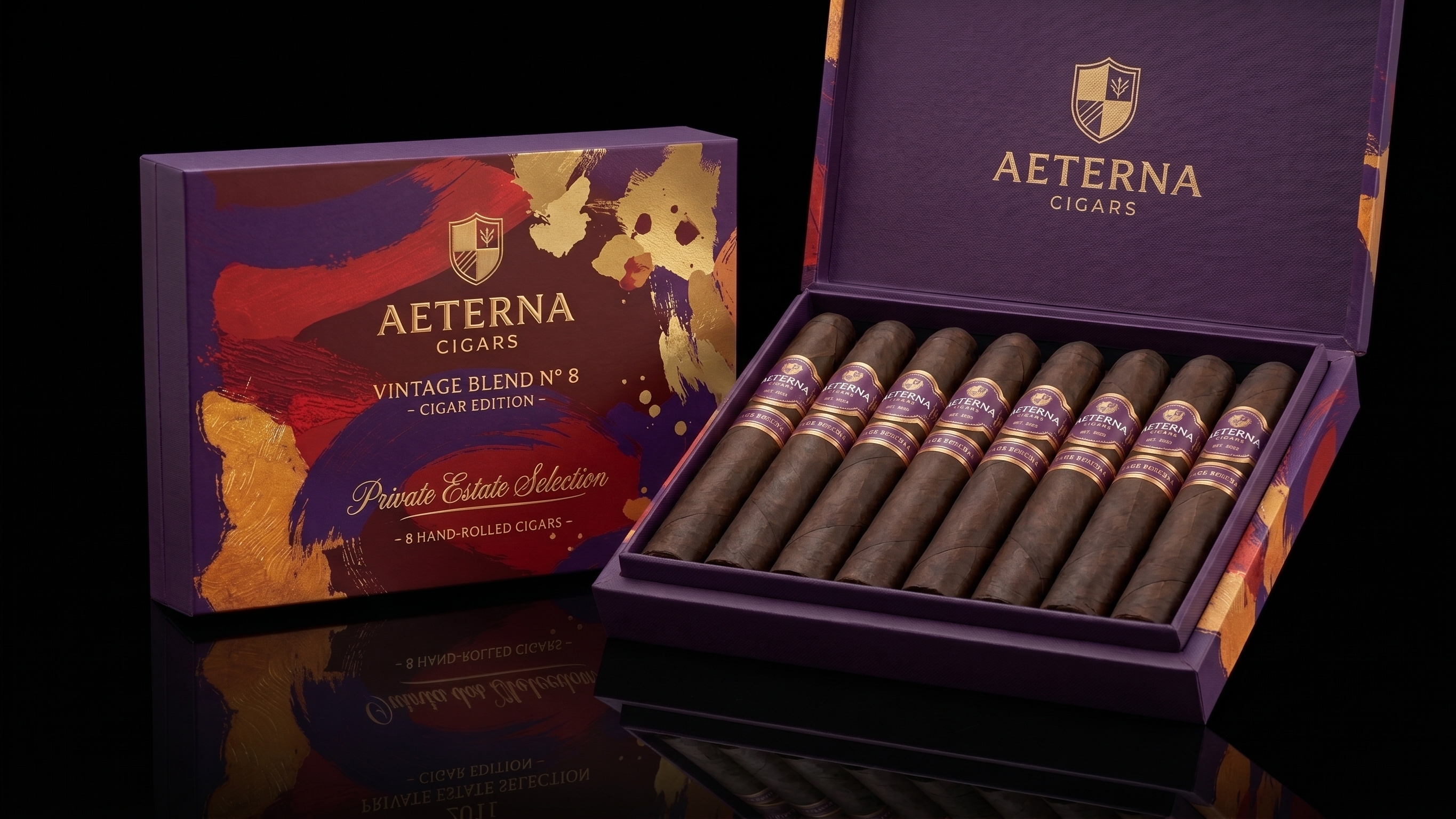 Crafted in Color — Premium Cigar Box Design branding creative packaging. design graphic design illustration illustrator file logo modern packaging packaging design