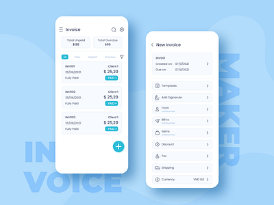 Invoice Maker App Concept app create invoice design invoice invoice maker mobile app ui ux