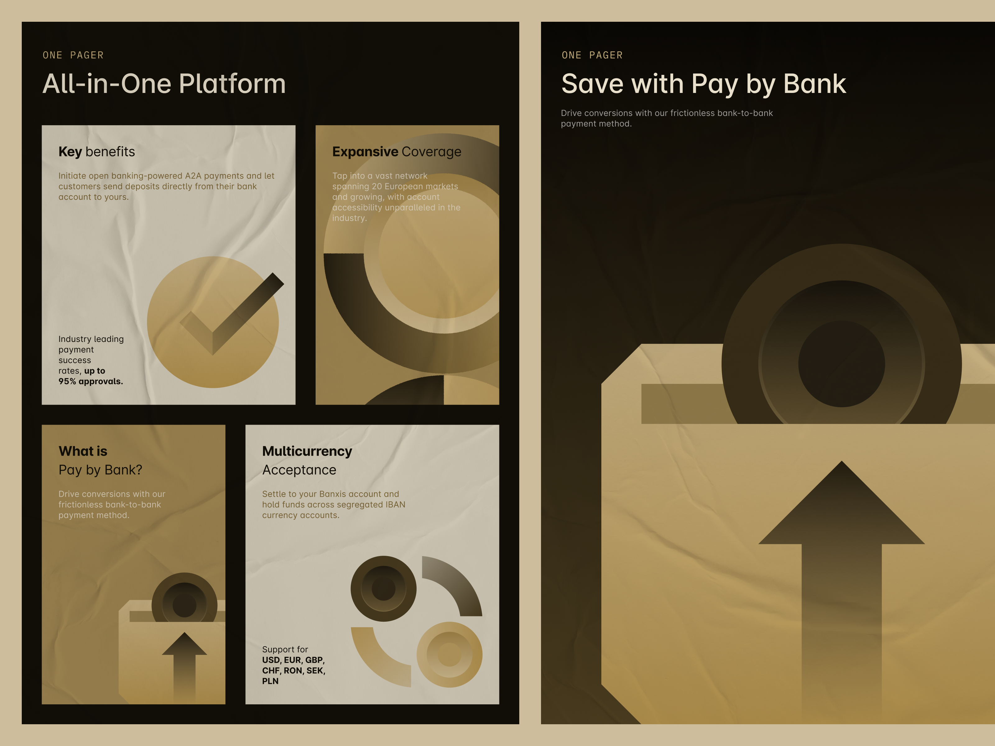 One pager design. Save with Pay by Bank. branding fintech graphic design icon icon design illustration one pager poster deign typography vector