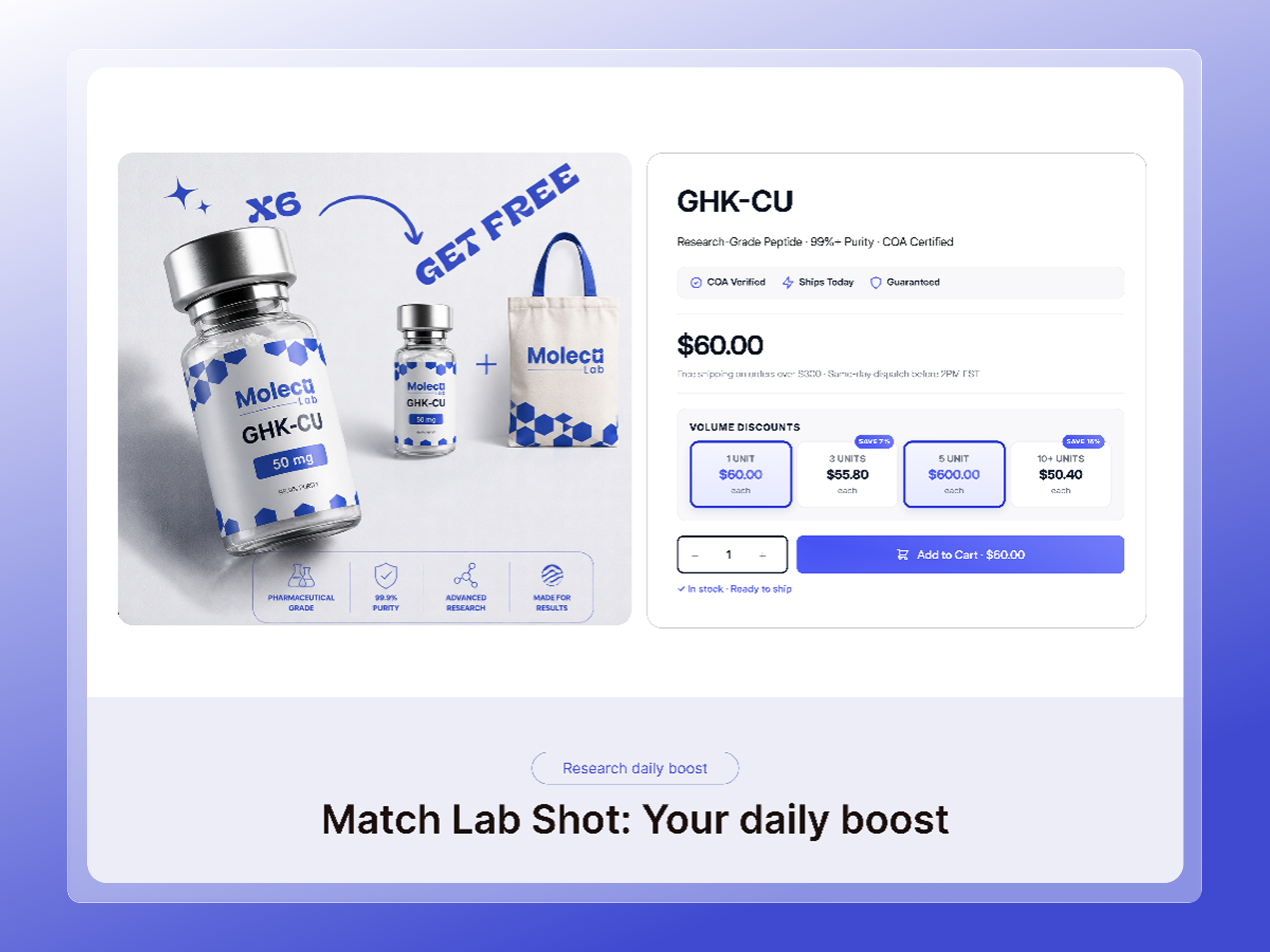 Moleculab — Premium Peptide Website Design System biotech website clinical website ecommerce website hero section design landing page design laptop mockup moleculab peptide peptide website peptides pharma website responsive design ui design ux design web design website branding website design website hero design website identity website mockup