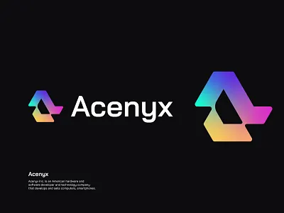 Tech Logo Design-Acenyx brand identity branding colorful corporate crypto design digital finance financial icon logo logo design logo designer modern logo software logo tech tech company tech logo technilogy logo technology