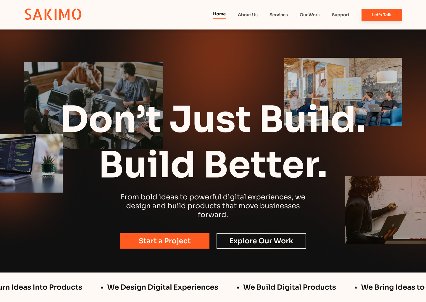SAKIMO | Software Agency branding creative agency creative design design agency digital agency digital product hero section interaction design landing page minimal design modern design product design saas startup ui design ux design visual design web design website design