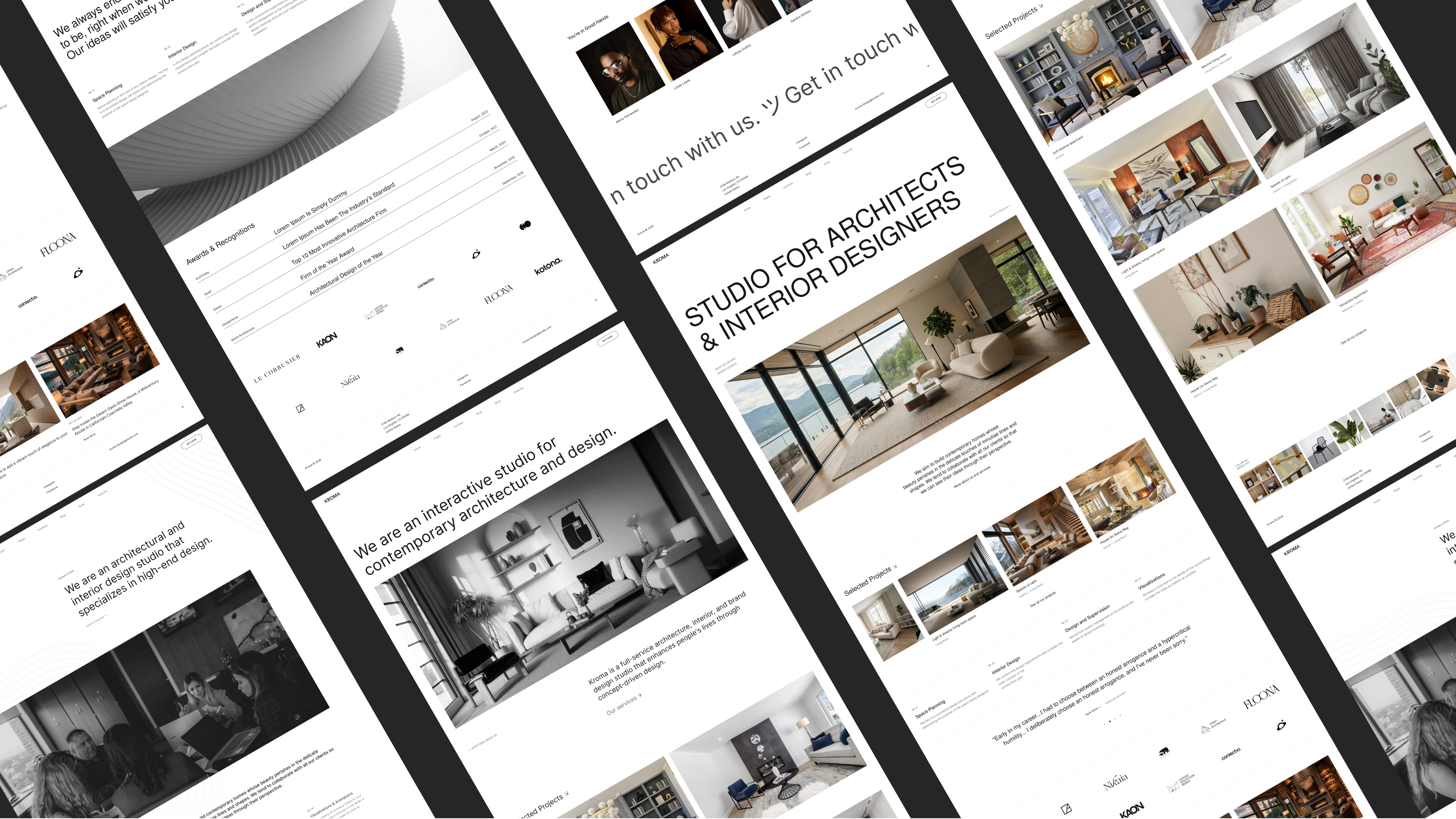 ArchStudio – Modern Interior & Architectural Studio Web Concept architecture cool decore feel home house look luxury mention minimalist modern trend typography ui vibe villa website