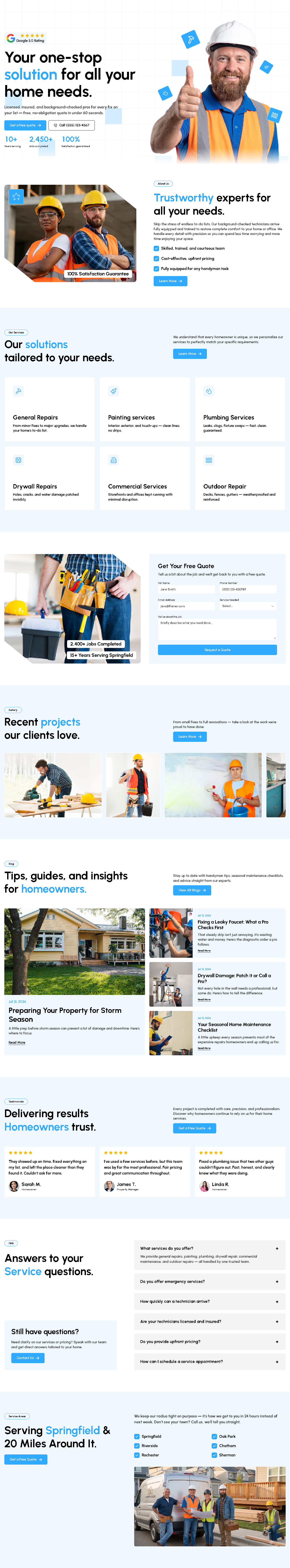 Home Services Website Concept figma framer landingpage design product design ui uiuxdesign website design