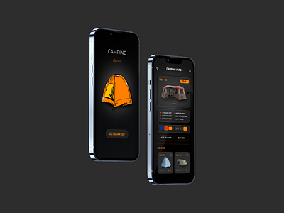 Camping Items Selling App app design figma graphic design online ui ux