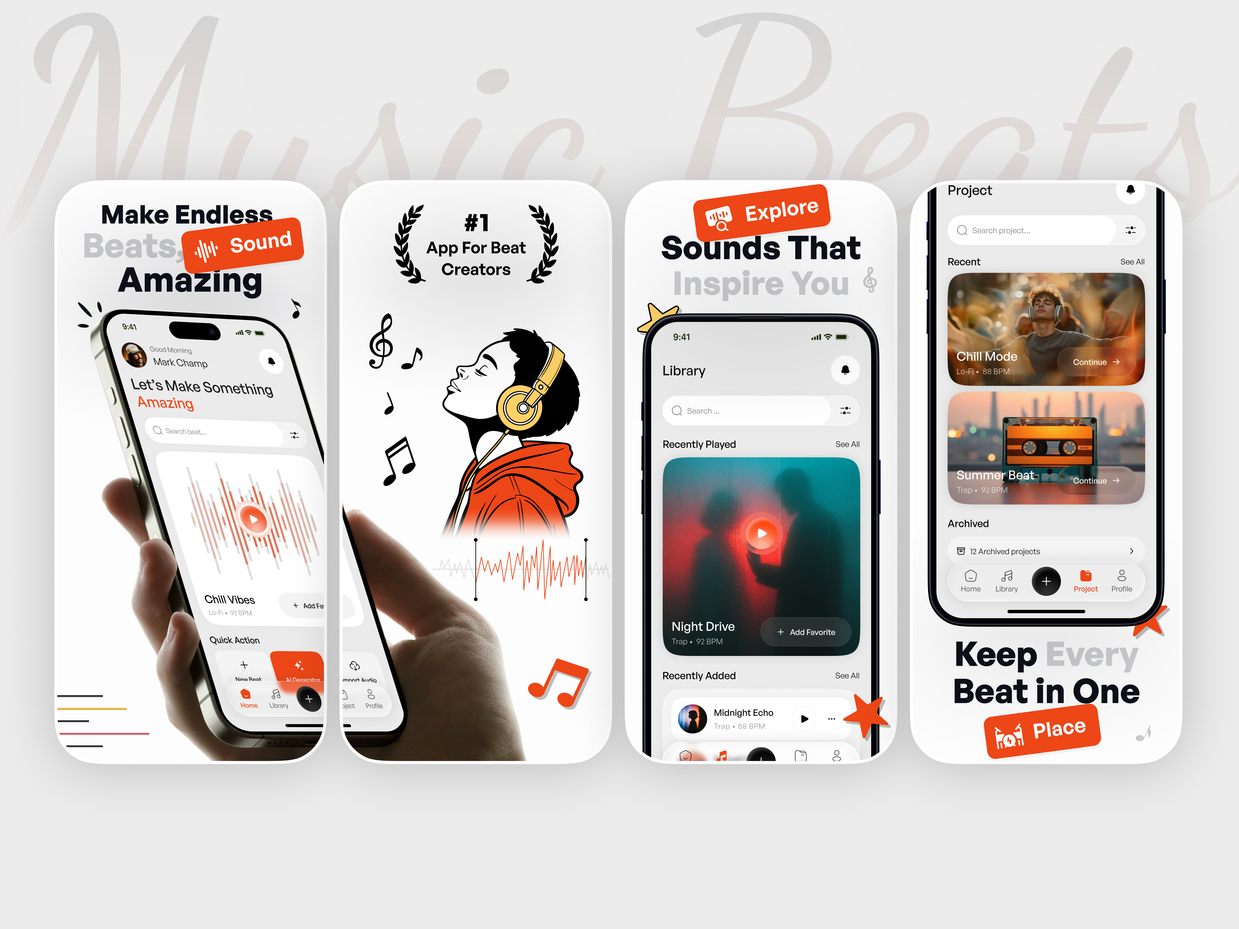 Music App Store Screenshots | Beat Maker & Audio Creation App app design app screenshots app store preview app store screenshot app store screenshots app store visuals beat maker app mobile music app music app design music app ui design play store ui ux design visual design