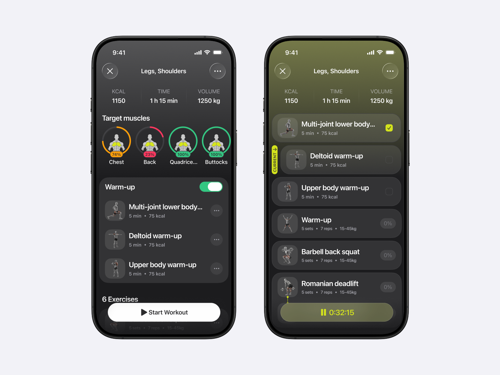 APX Fitness App Workout Plan anatomy app design dark mode exercise fitness fitness app fitness tracker gym ios app mobile app muscle reps sets strength training training ui design workout workout plan workout routine workout tracker