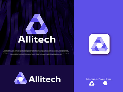 Allitech logo design (Technology logo) a icon a letter logo a logo icon app brand identity branding design graphic design icon identity identity branding letter logo logo modern logo technology logo vector