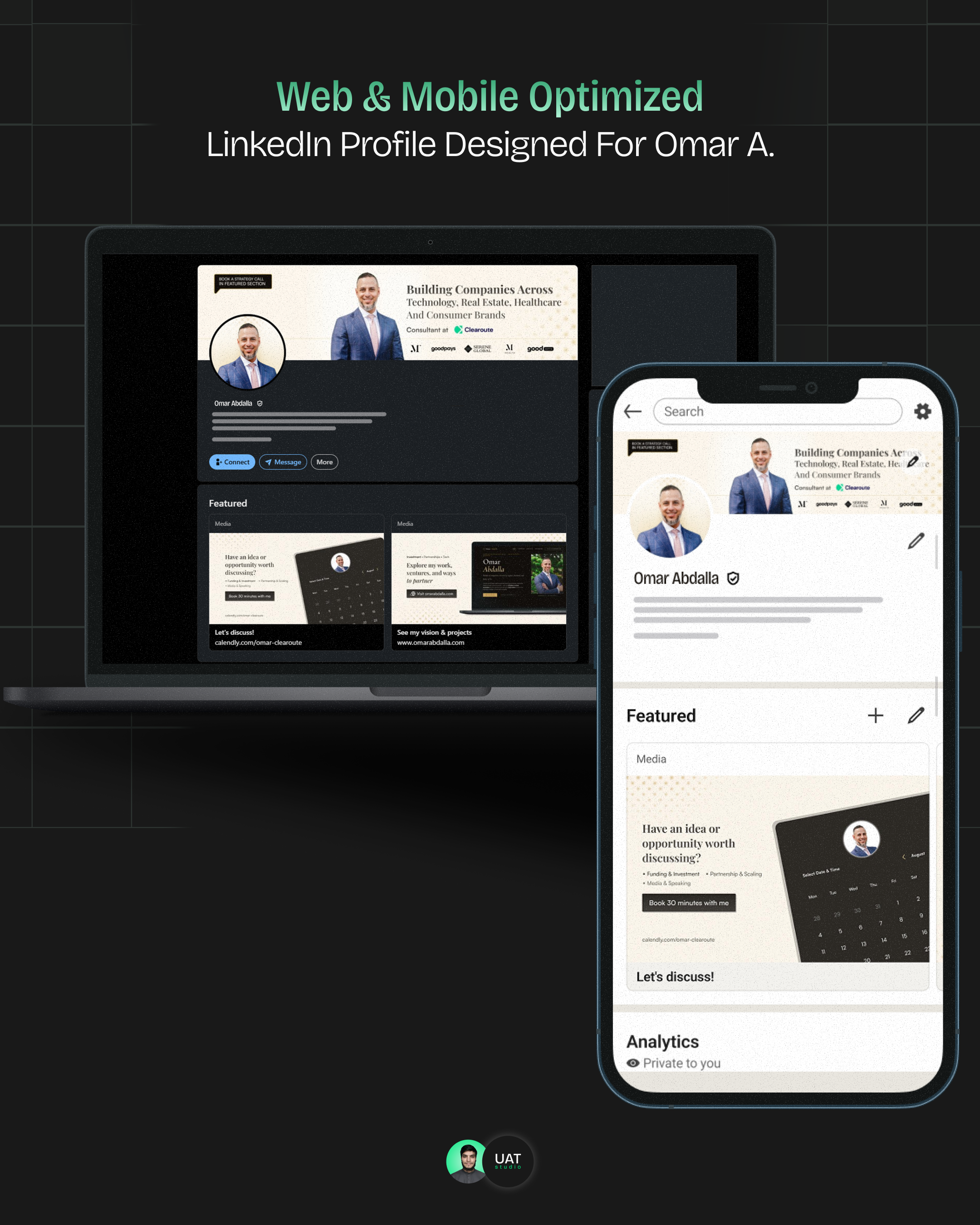 LinkedIn Banner Designs - For Business Founders adobephotoshop branding design graphic design linkedin personal branding
