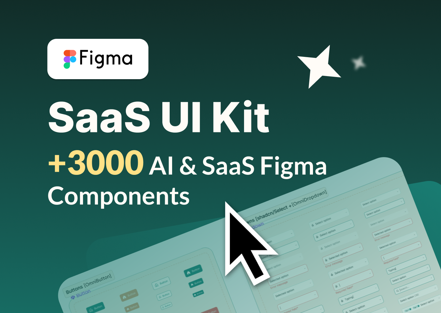 3,000+ AI & SaaS Figma Components design system free figma kit figma library naim elhasnaoui naim has system design ui ui kit