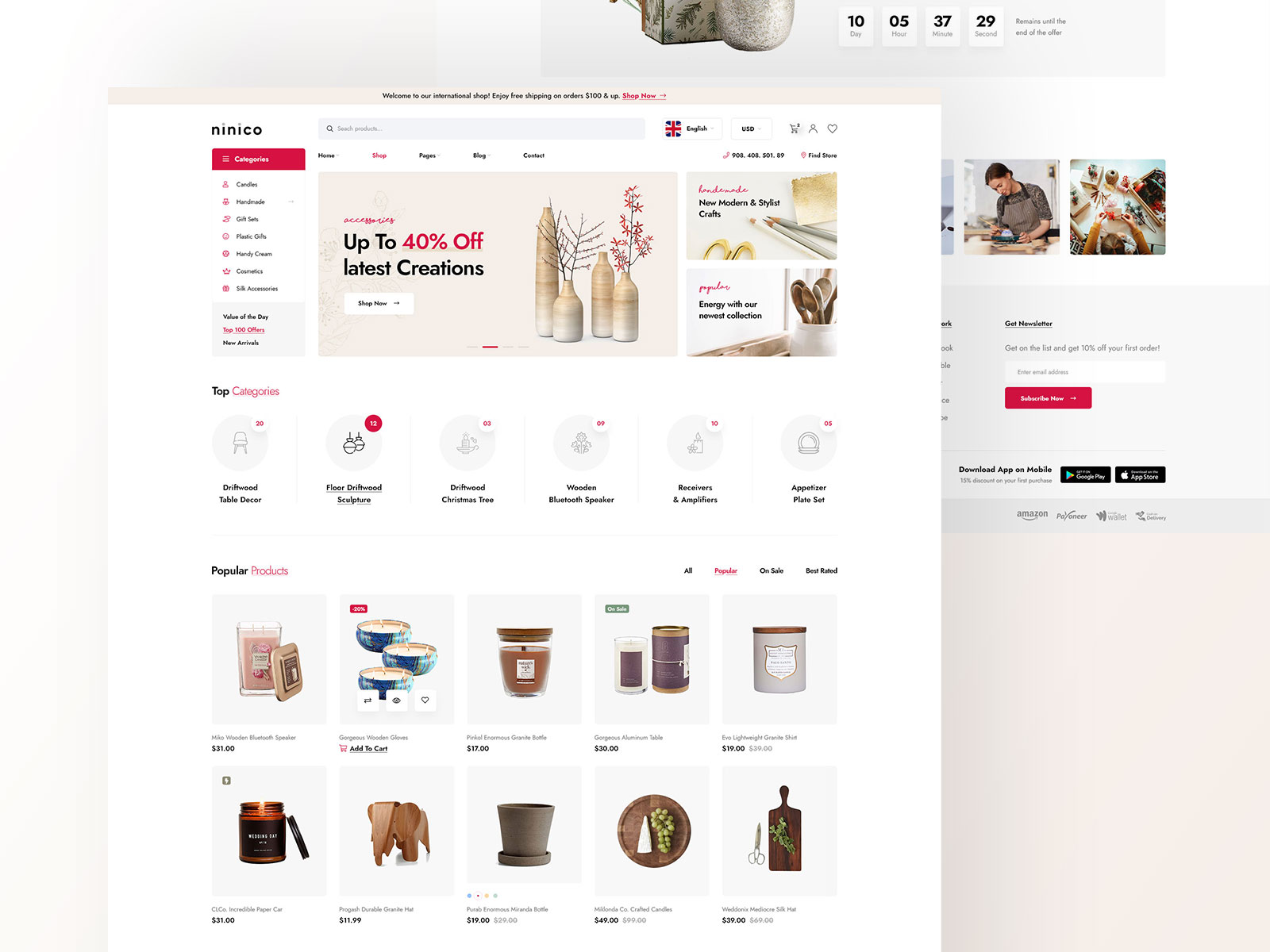 Craft Website designs themes templates and downloadable graphic