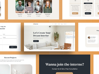 Interno - Interior Design Webflow Website Template architucture beauty business clean community construction decor design furniture homeap homedecoration homesweethome illustration interiorstyle interiorstyling office template victorflow webflow website