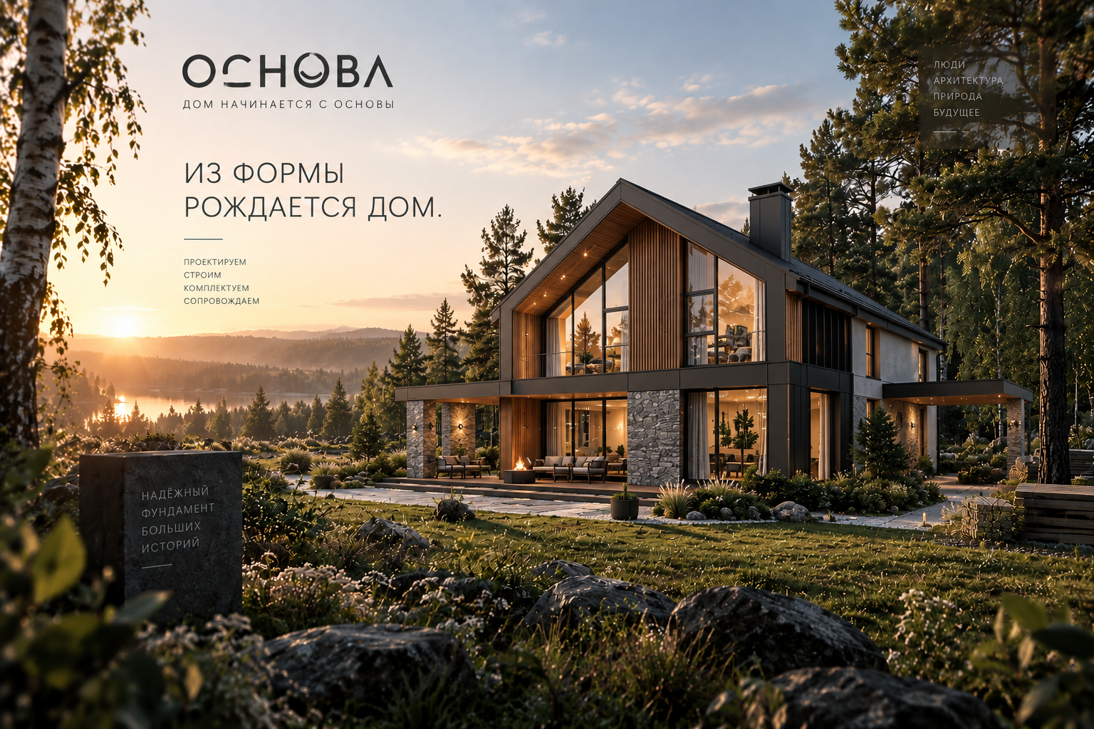 строительная компания Основа ai ai video architecture branding building graphic design