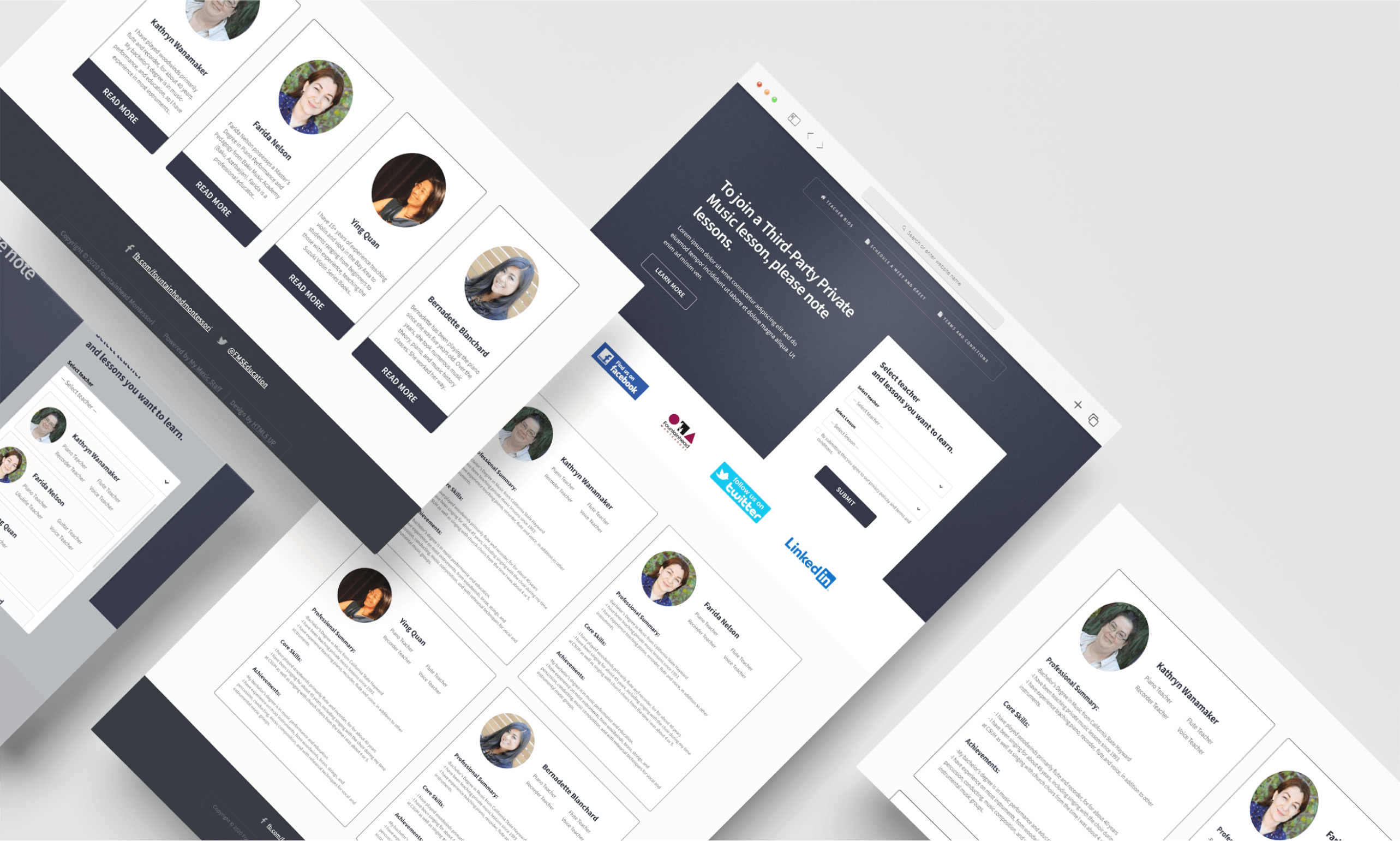 Fountainhead Montessori - Website Design branding design hubspot icons ui uiux website design