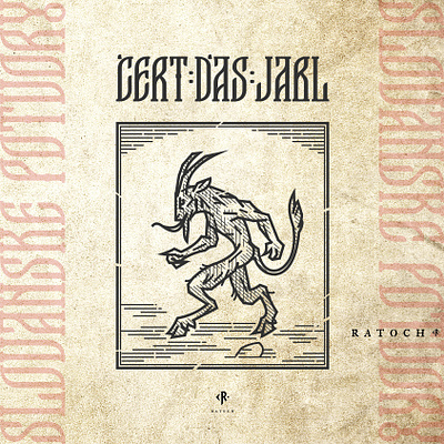 Čert, Chort, Devil chort devil folklore illustration linework slavic