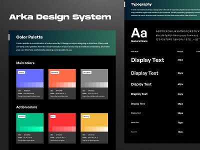 Arka Design System button cards color color palette design design system gradient typography ui ui design ui elements ux web web design