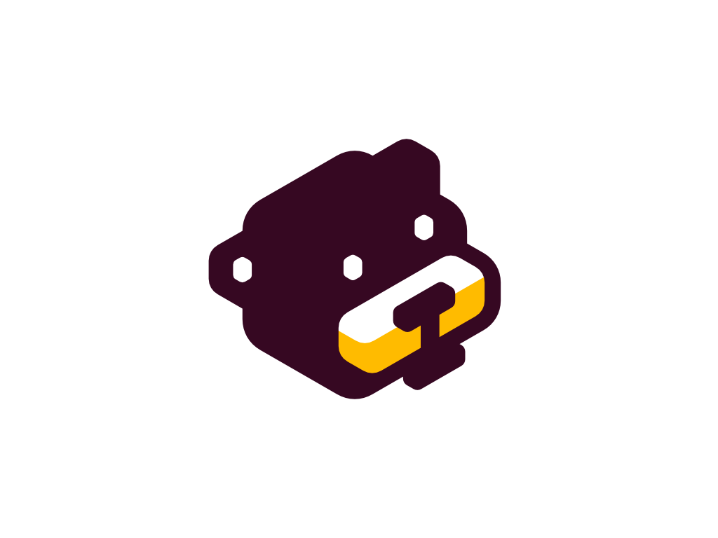 Cube Bear Logo animal bear brand branding cube for sale head honey logo mark nagual design
