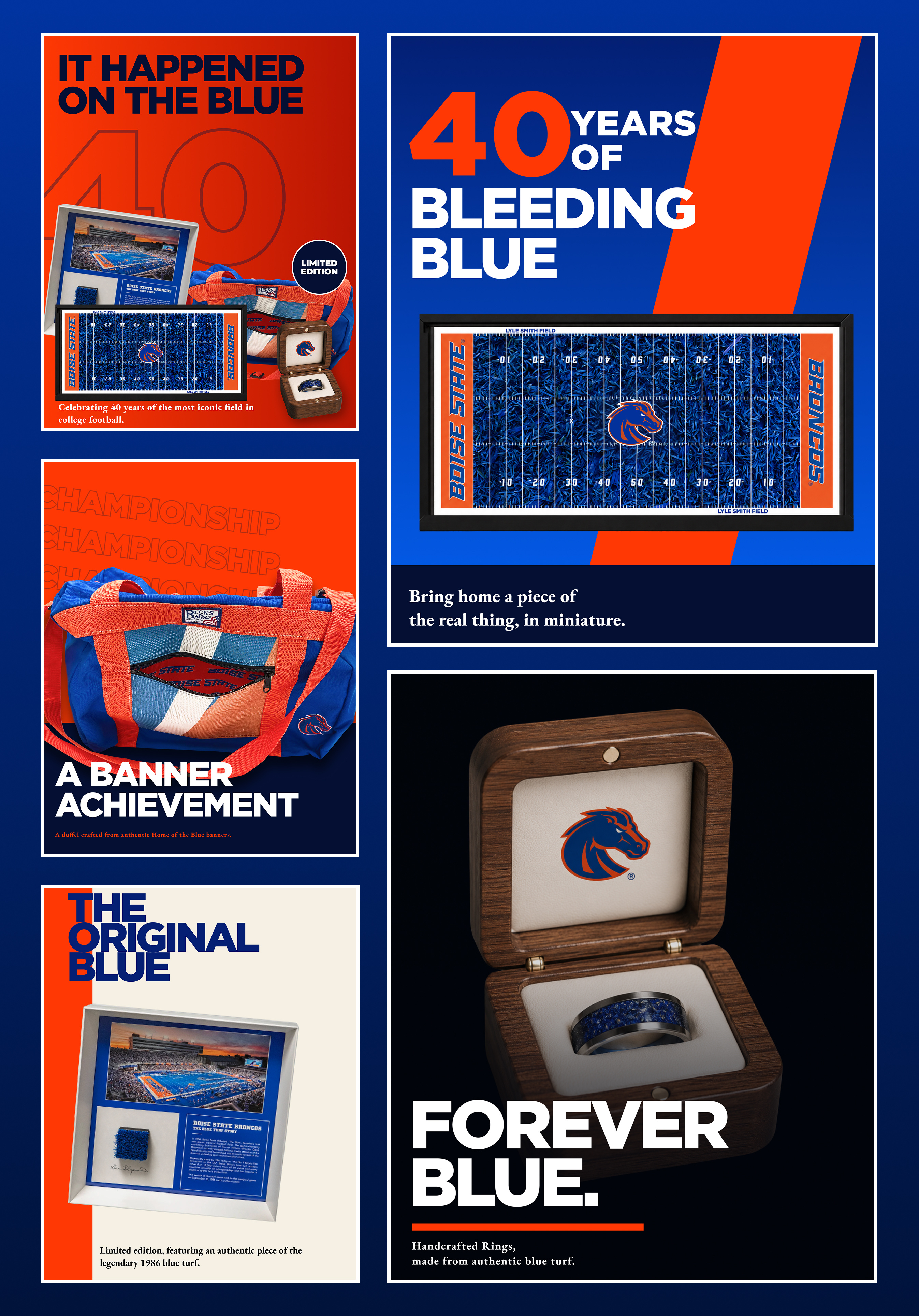 Boise State Paid Social Media Ad Design: Sports Memorabilia ad design advertising design art direction campaign creative campaign design college football college sports creative direction football design graphic design paid social performance creative photoshop product advertising social media ads sports advertising sports branding sports design sports marketing sports memorabilia