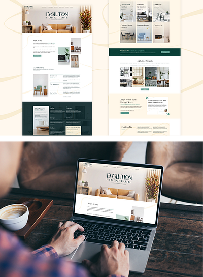 Evolution Furniture - Website branding design furniture graphic design logo minimal ui uiux website
