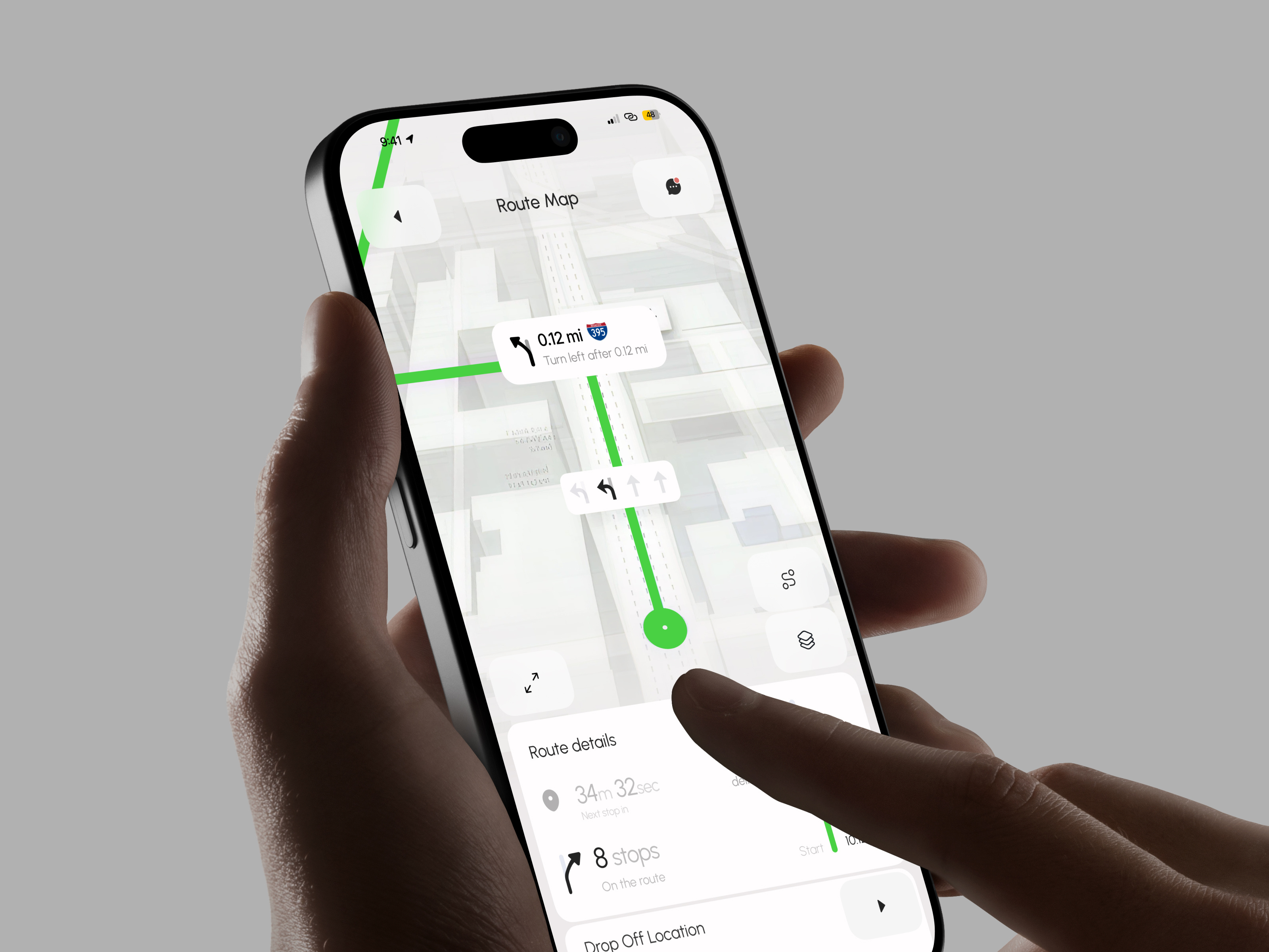 Helvio Logistics — Delivery Route Tracking Mobile App UI app app design b2b business crm delivery design interface logistics mobile mobile app product saas service software ui ui design ux ux design uxdesign