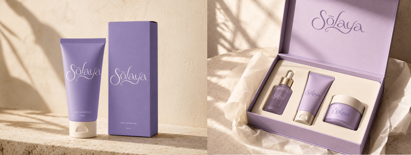 SOLAYA — Skincare Brand Identity art direction beauty branding brand identity visual branding cosmetic branding design logo design editorial design graphic design graphic designer identity packaging logo skincare branding