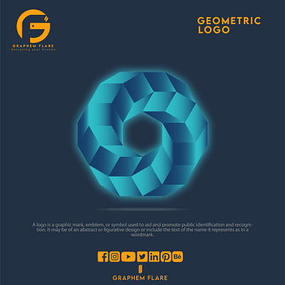 Geometric logo branding design graphic design logo vector