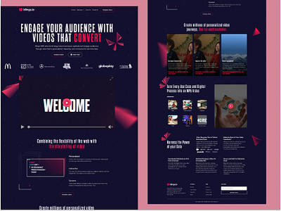 Video marketing company website desgin design graphic design hero banner landing page ui ux video marketing webdesign
