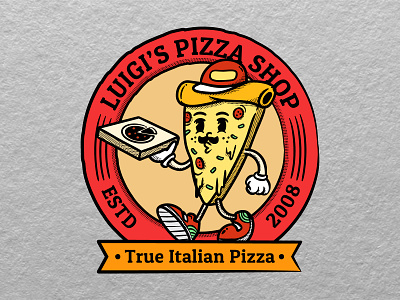 Retro Mascot Logo Pizza brandidentity