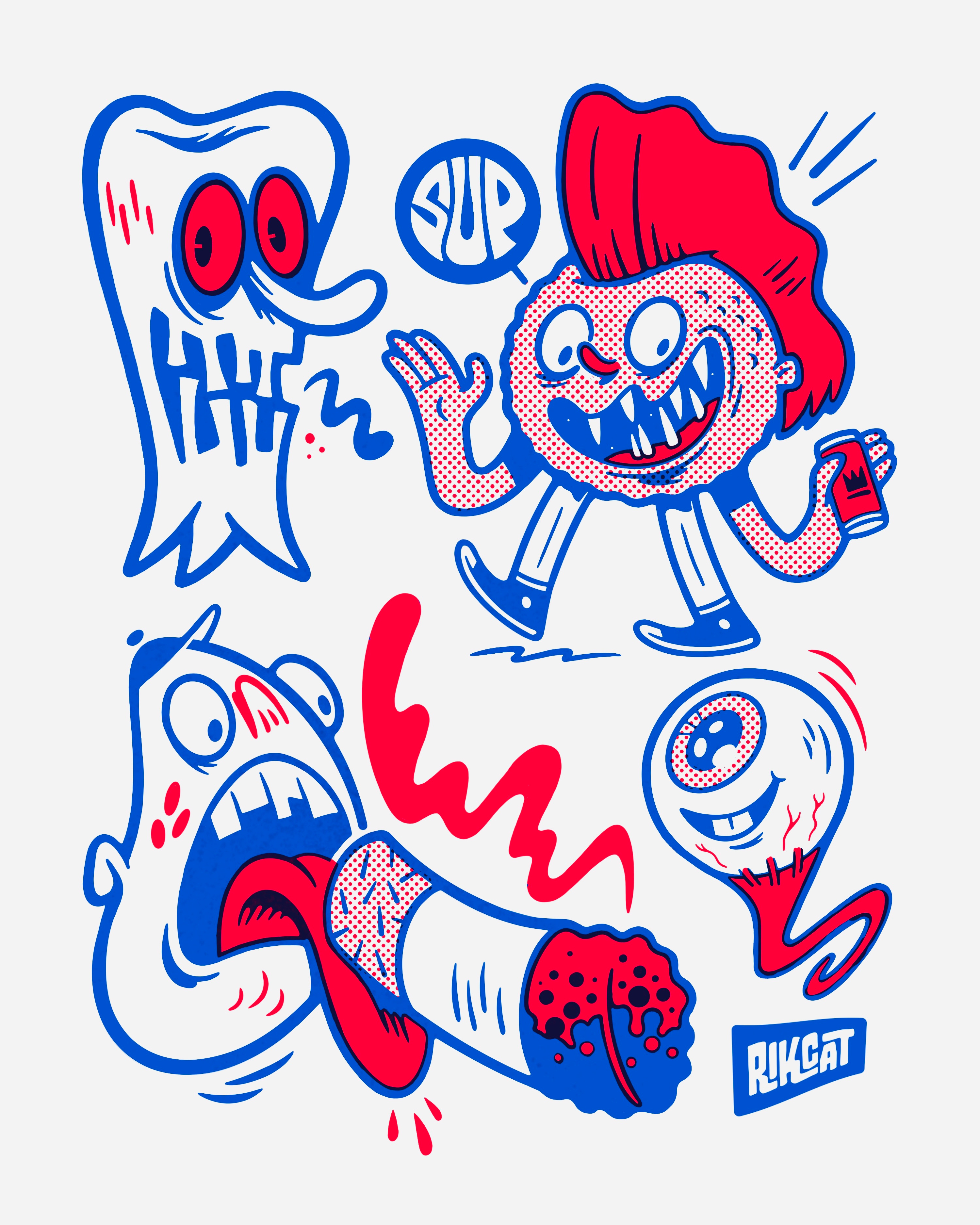 Sup branding graphic design illustration