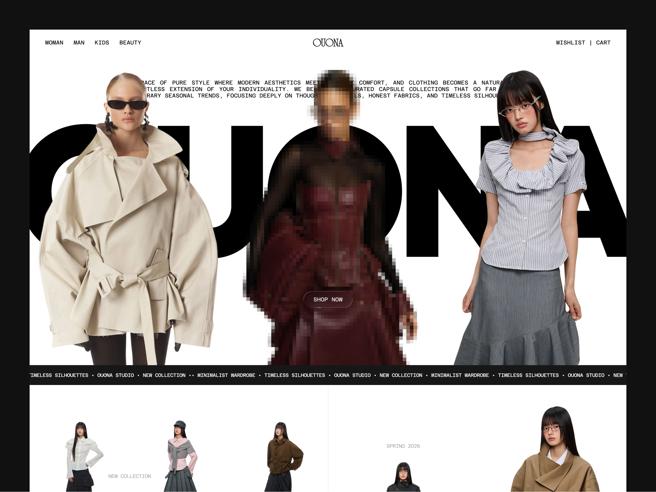 Fashion E-commerce Website UI Design art direction clothing e commerce ecommerce ecommerce ui ecommerce ux editorial design fashion fashion brand luxury online store premium product streetwear ui ux website design womens fashion
