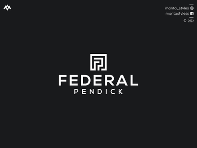 FEDERAL PENDICK app branding design fp logo icon illustration letter logo minimal pf logo ui vector