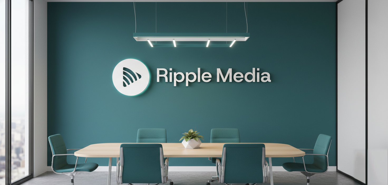 Logo Redesign - Ripple Media branding design design studio graphic design logo logo design logo redesign pugo design studio
