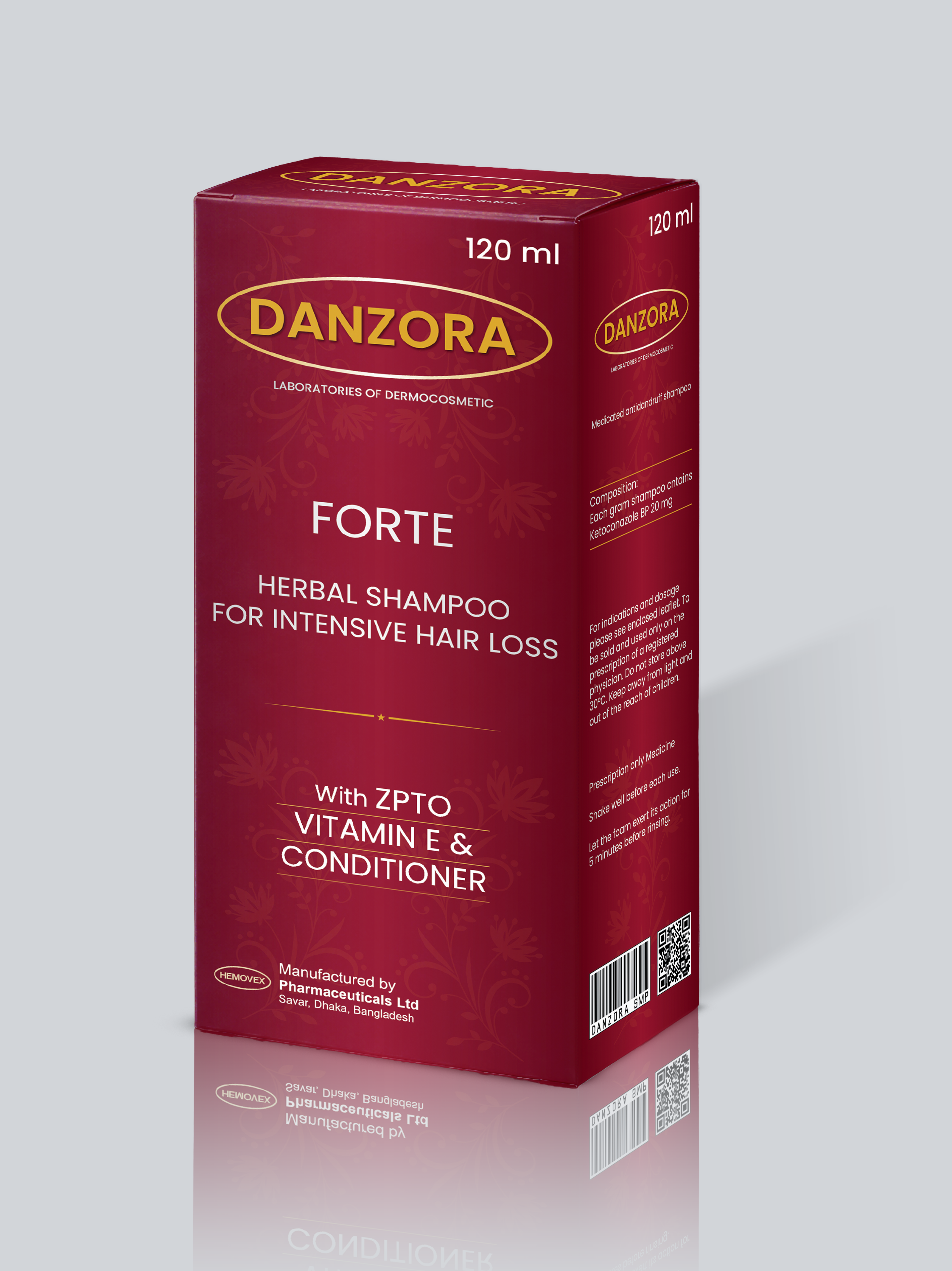 Danzora Shampoo packaging box dieline food packagin graphic design packaging packaging design packaging structura