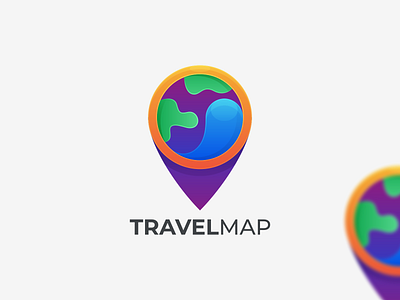 TRAVEL MAP app branding design graphic design icon illustration logo map logo travel logo travel map ui ux vector