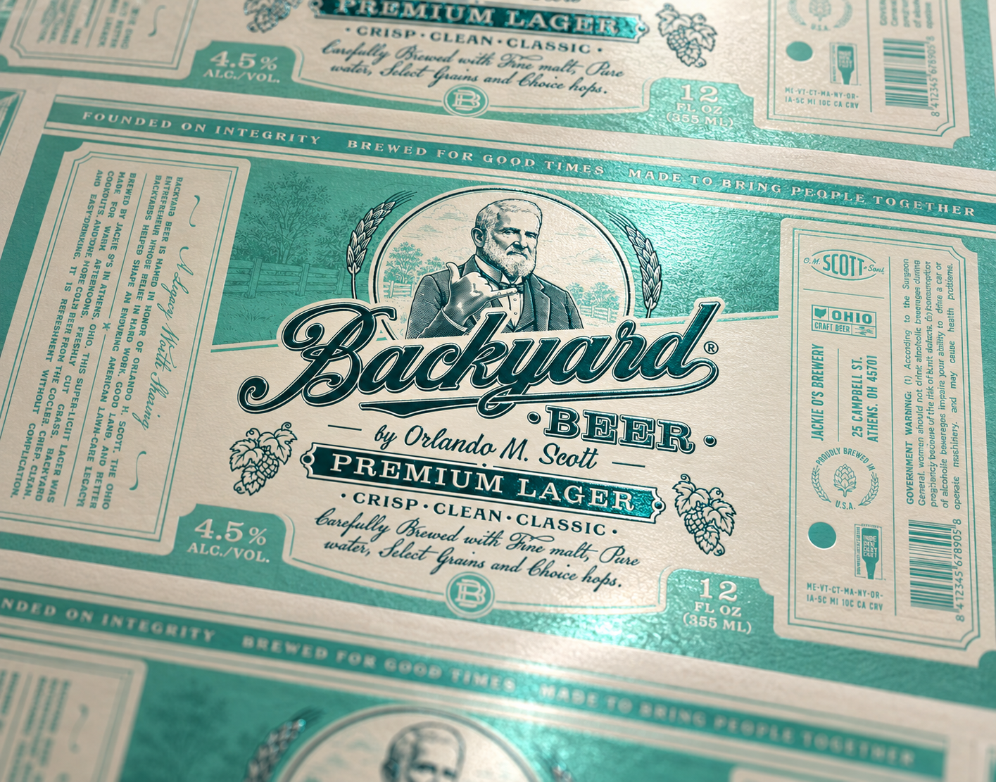 Backyard Beer project artisan artisan beer beer brand identity beer branding beer can beer design beer label beer logo beercan label beverage label branding craft beer craft beer logo distillery distillery label graphic design illustration logo vintage vintage beer label
