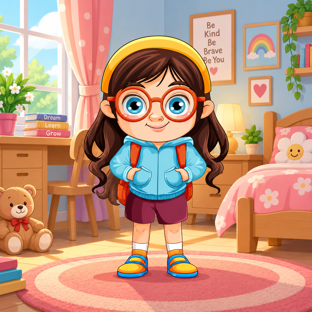Cute Girl Character – Children’s Book Illustration book illustration character design child character childrens book illustration childrens book illustrator childrens illustration colorful illustration cozy bedroom cute character cute girl illustration digital illustration educational illustration girl character kids book art kids illustration learning illustration picture book illustration school girl storybook illustration visual storytelling