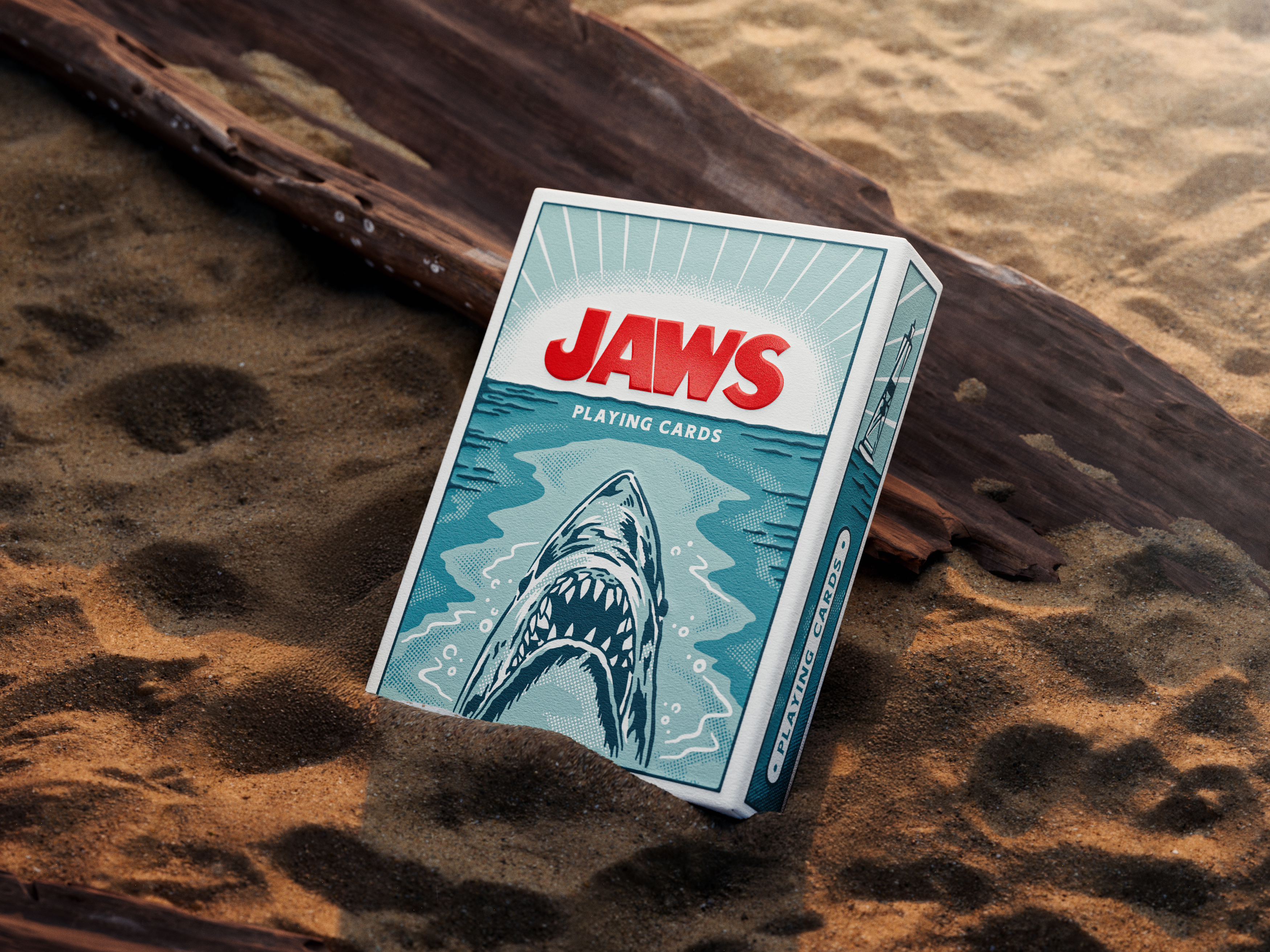 Theory11 JAWS Playing Card Deck deck of cards design graphic design illustration jaws lettering playing cards shark spielberg theory11 type
