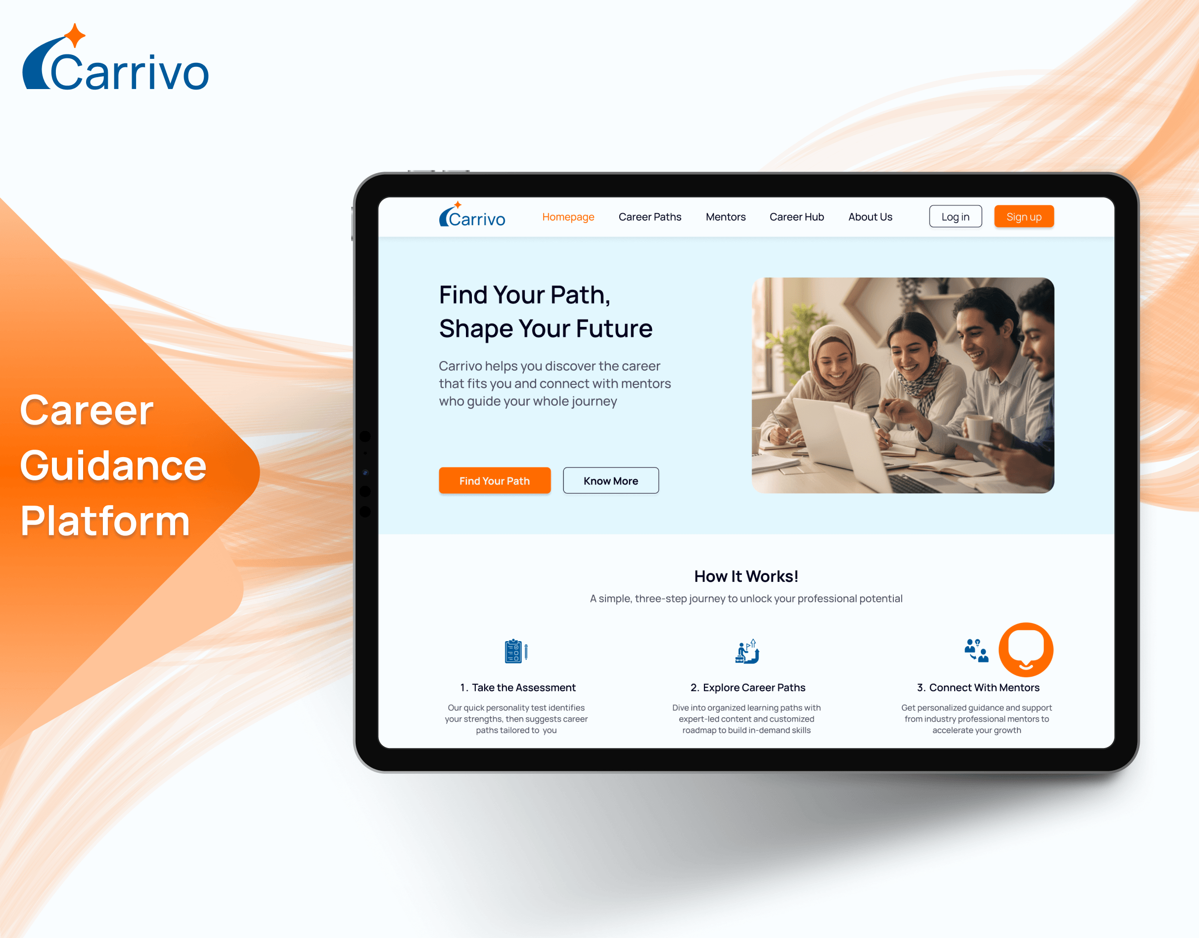 Carrivo | Career Guidance Website product design ui user experience user interface ux