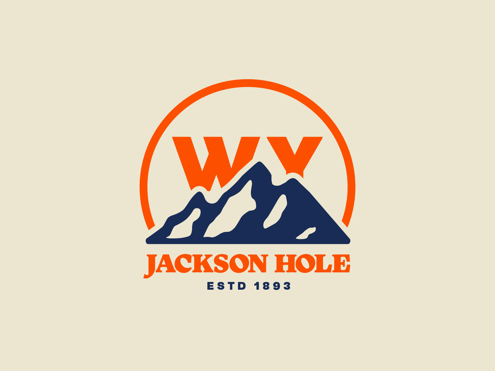Jackson Hole, Wyoming brand branding cornbread graphic design icon illustration jackson hole logo mountain national park park tourism wyoming