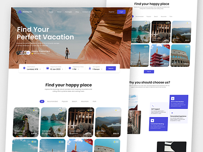 Travel Website Design : Landing Page app design landing page travel ui ux web website