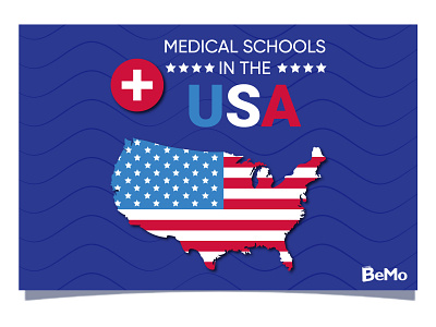 Med School in USA 2d illustration adobe illustrator cc blog design flat graphic design illustration