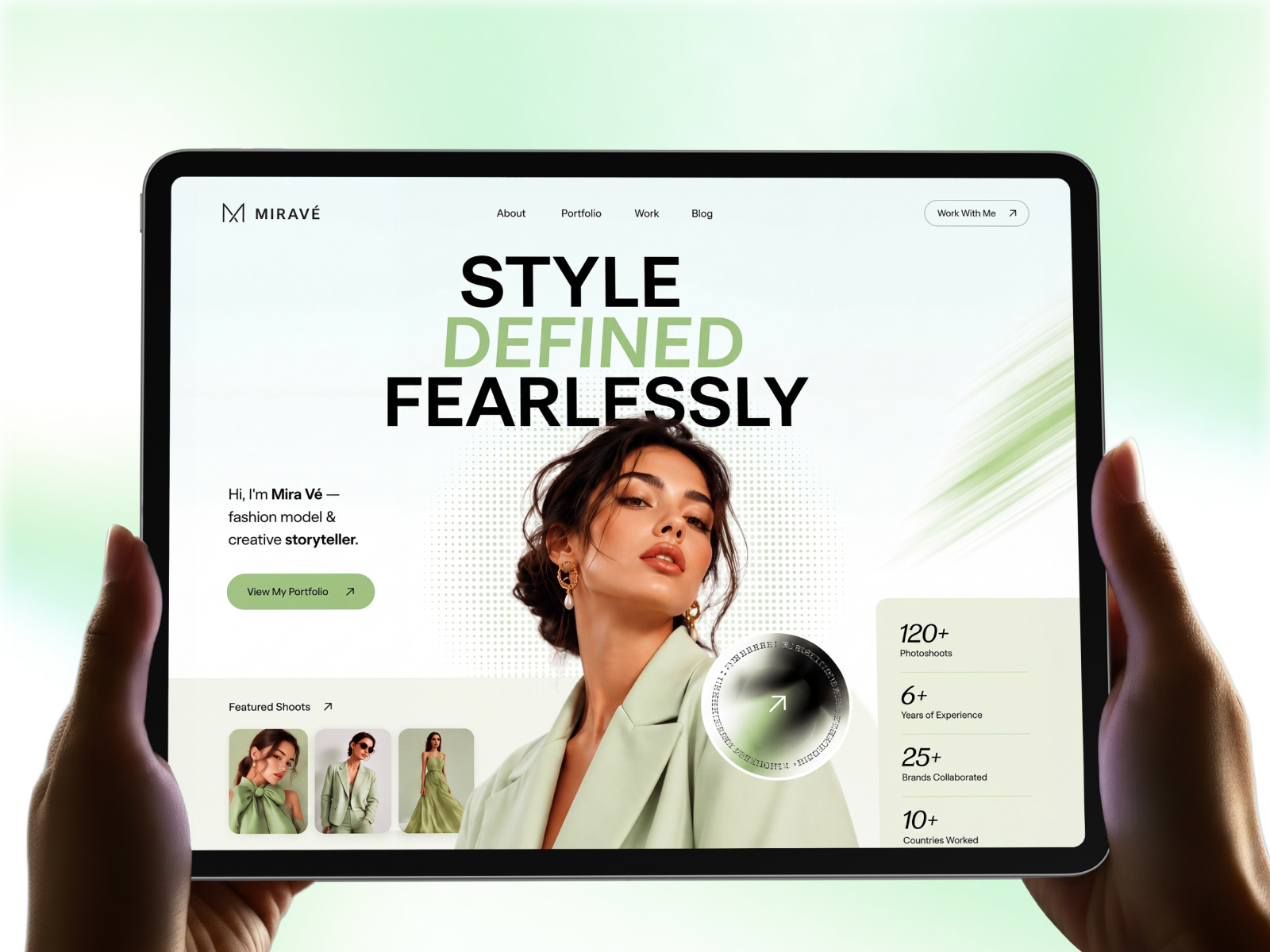 Style Defined Fearlessly Personal Portfolio website